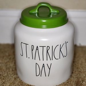 Rae Dunn St. Patrick's Day canister
